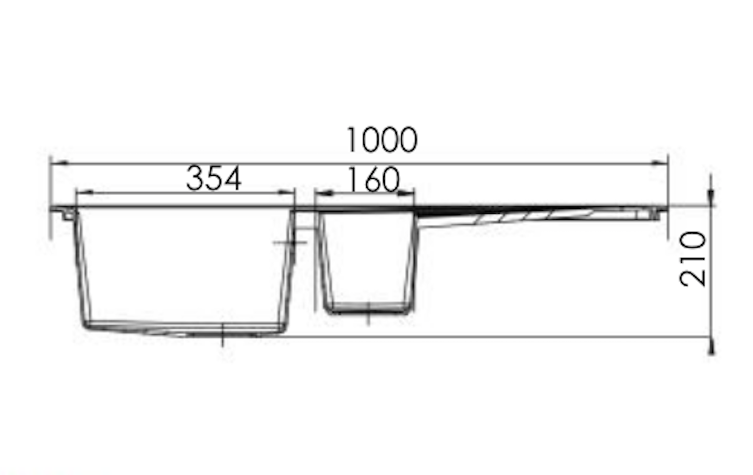 Liquida CU15BL 1.5 Bowl Composite Reversible Inset Black Kitchen Sink With Waste